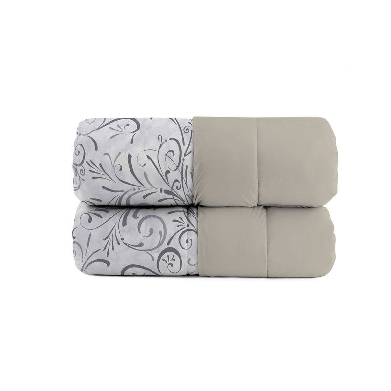 Trapunta Invernale Stampata in Microfibra 200gr Double Face Ornato Varie Misure