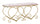 Banc Coeur Rose 105x37,5x51,5 cm en Fer et MDF et Éponge et Polyester Doré et Rose