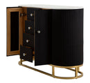Mobile Montpellier Nero 120x40x85 cm in Ferro Legno 