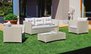 Set Salotto da Giardino in Alluminio Divano 2 Poltrone e Tavolino Vorghini Arezzo