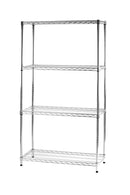 Scaffale in Acciaio Cromato per Esterno 4 Piani 36X90X137Cm Tosini ZN1436-4