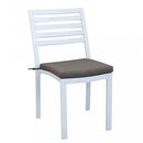 Sedia da Giardino Formentera con Cuscino 46x62x84 h cm in Alluminio Bianco