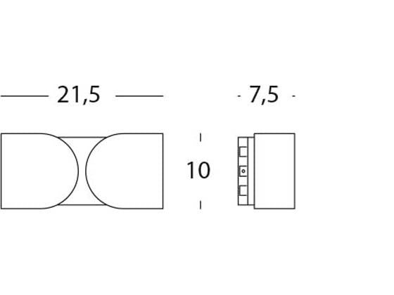 Applique da Esterno a LED 12W Aperta Sovil Gaia Alluminio