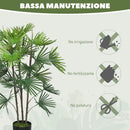 Pianta Artificiale Palma Alta 90 cm per Interni con Vaso in PE Verde  
