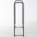 Portalegna per Camino 122x35x122 cm in Ferro  Nero