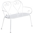 Panca da Giardino in Ferro 106x54x88cm Vorghini Sirmione Avorio