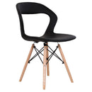 Set 4 Sedie 78x46x46 cm in Similpelle da Interno Nero