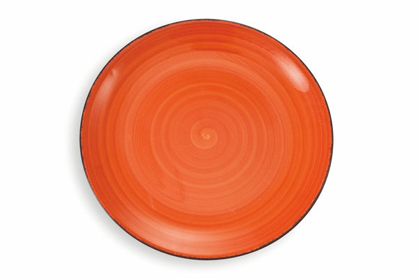online Set de 6 assiettes plates Ø27,5x3 cm en grès VdE Tivoli 1996 New Baita Orange