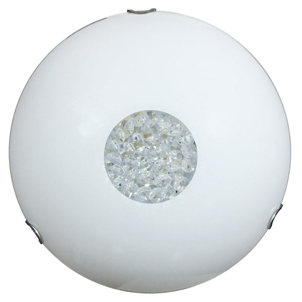 Plafonnier 1xE27 Crochets Plaque Verre Chrome Sérigraphié Bi C/Strass E-Energy Diamante online