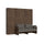 Lit double escamotable gain de place avec canapé Kentaro H210 cm marron