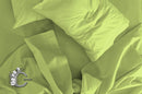 Set Lenzuola Matrimoniale Sopra Sotto e Federe Tinta Unita Verde Acido