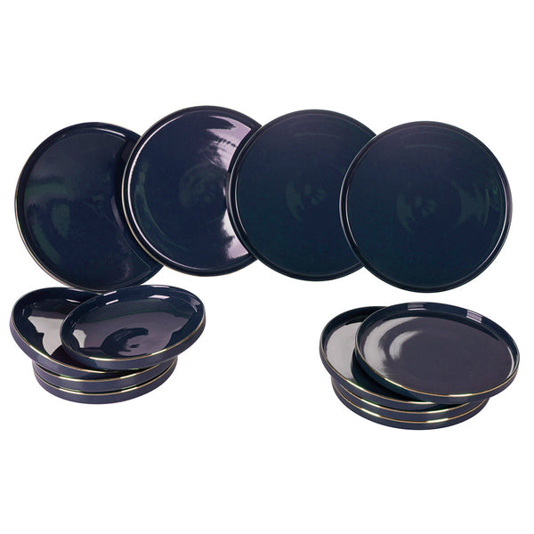 sconto Service de table 12 pièces en New Bon China VdE Tivoli 1996 Luxury Blue