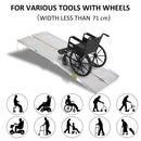 Rampa per Sedia a Rotelle Pieghevole Max 270 Kg in Alluminio Antiscivolo