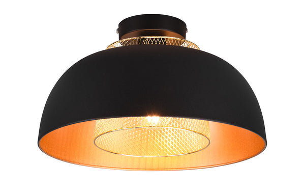 Plafoniera da Interno Attacco E27 in Metallo Nero Opaco prezzo