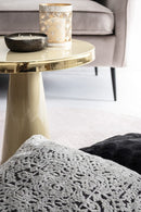 Tavolino Nandika Ivory D45.5 Rotondo in Acciaio