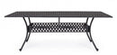 Tavolo Ivrea Rett 213x107 cm Antracite in Alluminio