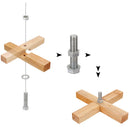 Albero di Natale Innevato King Premium 240 cm 1433 Rami con Pigne e Base Legno