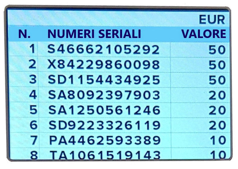 Contabanconote e Rilevatore di Banconote False MBS-1800 Bianco
