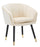 Fauteuil Paris 62x58x78 cm en Métal Bois Éponge et Polyester Crème et Doré