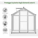 Serra da Giardino per Piante Tetto Apribile e Porta scorrevole Trasparente 182x190x195 cm 