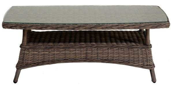 online Ensemble de jardin canapé 2 fauteuils et table basse en polyrotin gris Baltimore