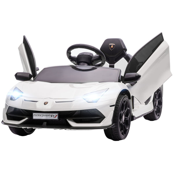 Macchina Elettrica per Bambini 12V con Licenza Lamborghini Aventador SVJ Roadster Bianco prezzo