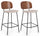 Lot de 2 tabourets 43,5x52,5x93,5 cm Sienna en tissu beige