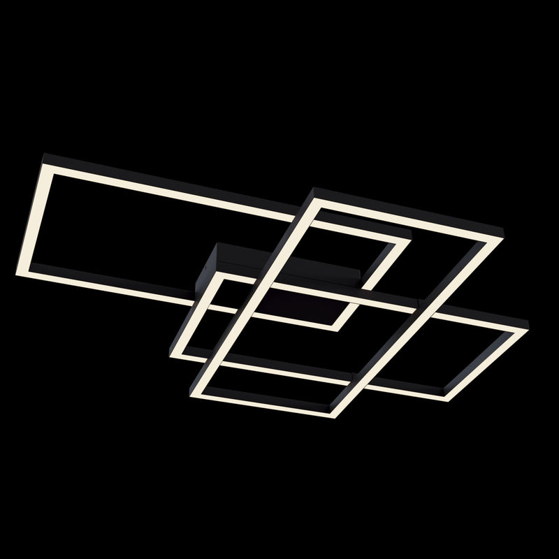 Plafoniera Modern in Metallo e Acrilico Line Nero