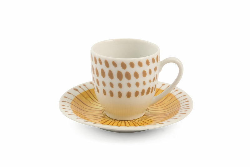 Set 6 Tazzine Caffè con Piattino in Porcellana Villa d'Este Home Tivoli Marea