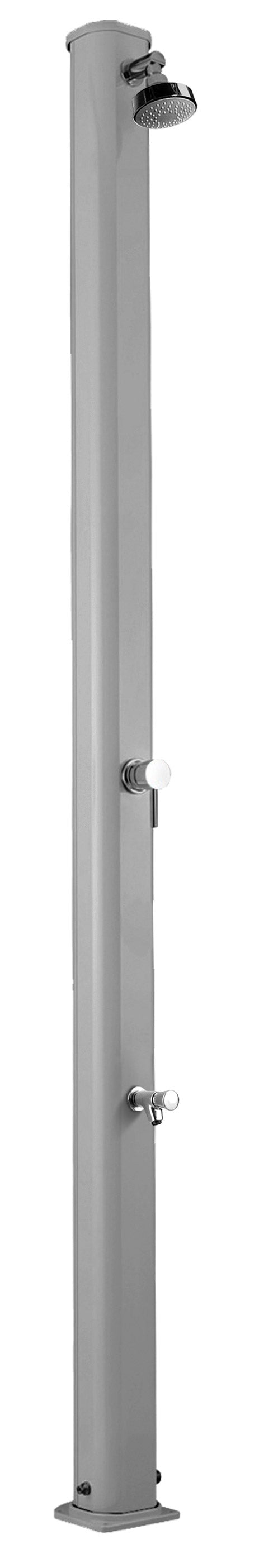 Doccia Solare da Giardino 25L Miscelatore e Lavapiedi Arkema Jolly S Inox Paint