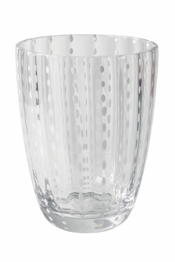 prezzo Lot de 6 verres à eau en verre à pois et surface ondulée 300 ml Villa d'Este Home Tivoli Kalahari