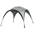 Tenda da Campeggio 3x3m Gazebo da Giardino con Corde e Picchetti in Poliestere Bianco e Blue 