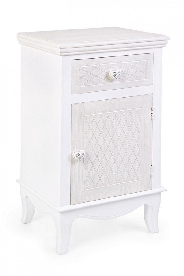 Table de Chevet Charlene 1 Porte 1 Tiroir en Bois acquista