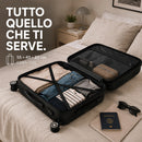Valigia Trolley Bagaglio a Mano 55x40x20 cm Rigida in ABS con Maniglia Telescopica Nero      