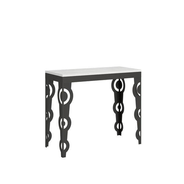 Console Extensible 90-196x40x77 cm en Mélamine Blanc acquista