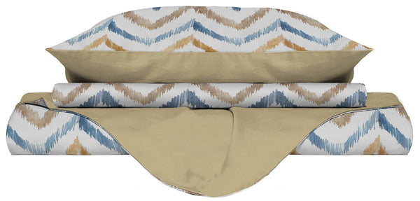 Housse de couette réversible avec taies d'oreiller imprimées hippie prezzo