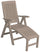 Bauer Lucrezia Relax Tortora Transat de jardin en plastique avec accoudoirs