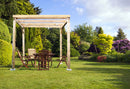 Pergola da Giardino 2x2x2,2 m in Legno Copertura in PVC Carport
