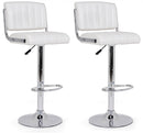 Set 2 Sgabelli Bar 46x51,5x88,5/109,5h cm Barclay Bianco