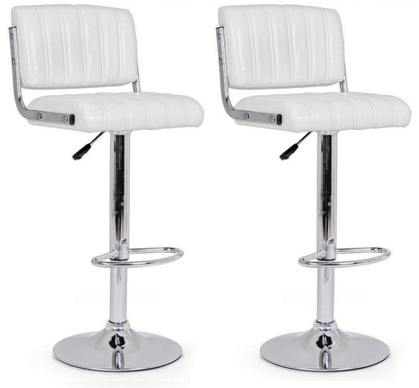 Lot de 2 tabourets de bar 46x51,5x88,5/109,5h cm Barclay Blanc acquista