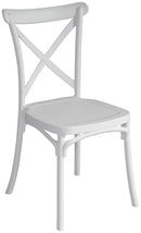 Sedia Impilabile da Giardino 47x55x90 cm in Polipropilene Bianca