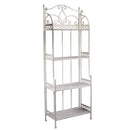 Scaffale per Piante in Metallo 4 Piani 59x31H164cm Aprilia Beige