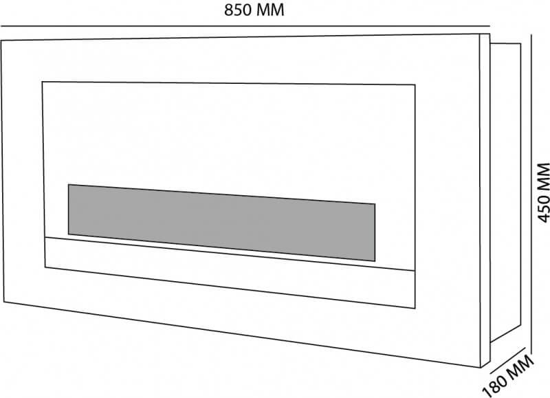 Camino a Bioetanolo da Parete 45x85 cm Karlsen Verona Rosso