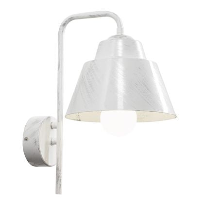 Applique d'extérieur basse E27 en métal sovil blanc et argent acquista