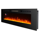 Camino Elettrico da Incasso 46,5x127x12,1 cm Effetto Fiamma 1500W Hermes Nero