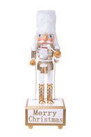 Carillon Schiaccianoci di Natale in Legno H30,5 cm Oro