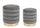 Ensemble de 2 poufs de rangement Darina Grey en bois