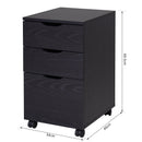 Cassettiera Portadocumenti da Ufficio 34x40x60,5 cm 3 Cassetti  Nera