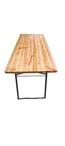 Set Birreria da Giardino Pieghevole in Legno Marrone Seconda Scelta