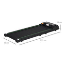 Tapis Roulant Elettrico Senza Manubrio 133x50x13 cm Display LED e Telecomando Nero